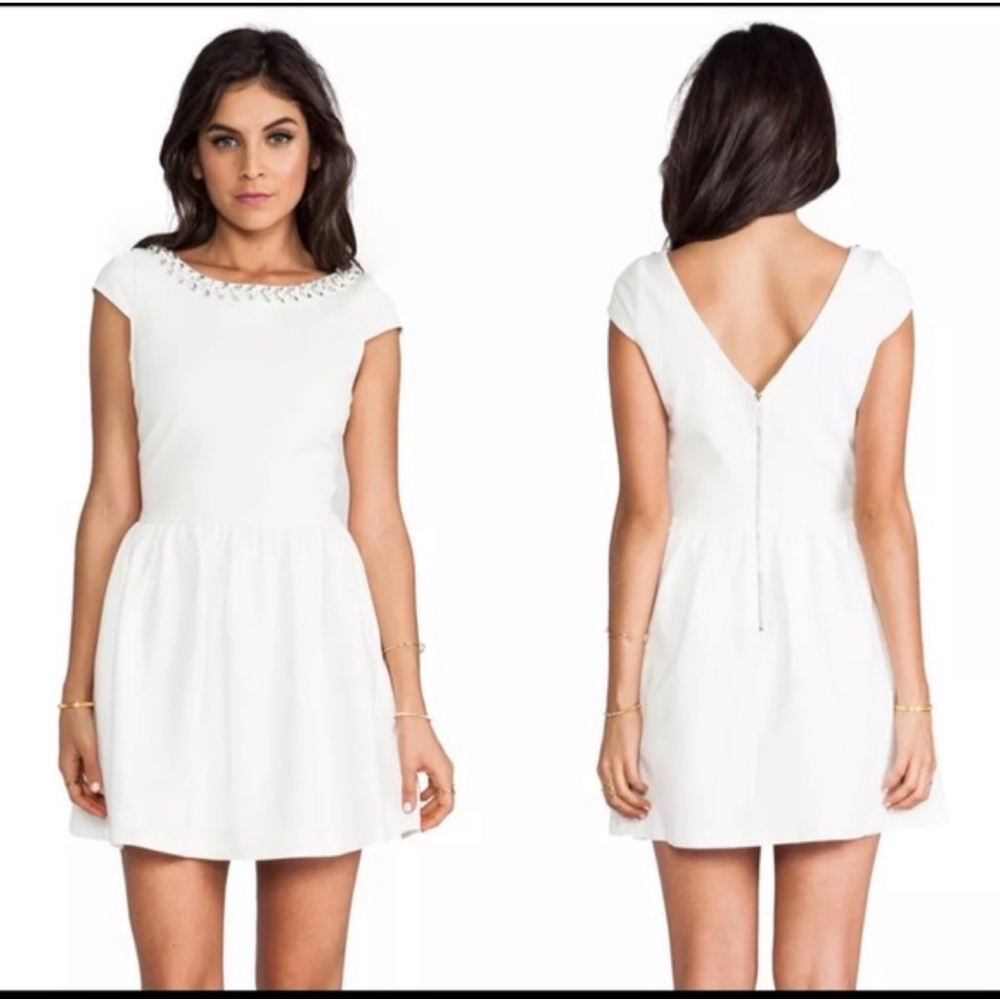 White Chelsea and Violet Dress